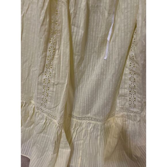 Fashion Nova NWT Butter Yellow Two Piece Maxi Skirt Crop Top Size Medium Indie - Picture 6 of 8